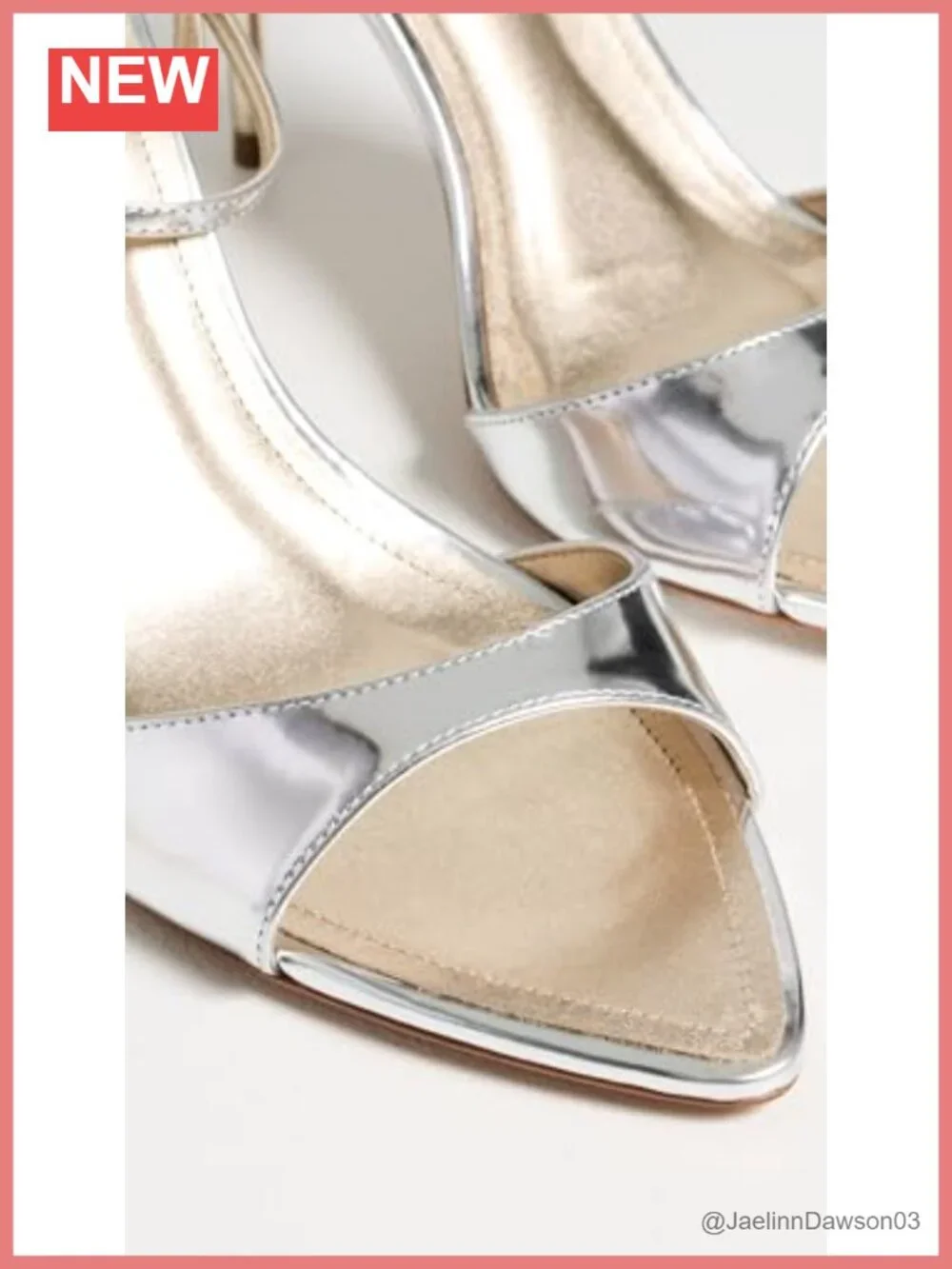 Leather Stiletto Heeled Sandals with Ankle Strap Size